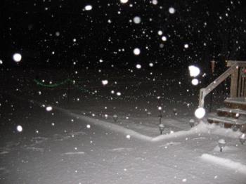 Nighttime Snow - A shot from the last storm we had here in Minnesota