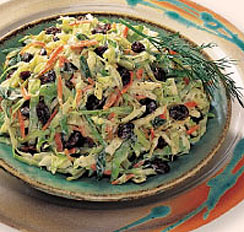 coleslaw - Coleslaw comes from the Dutch word koolsla, meaning "cool cabbage." 