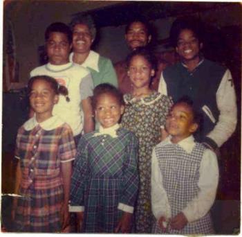 Me, Looking Goofy -  This is a picture taken at church when I was a kid. I am front and center. The one with the goofy smile.