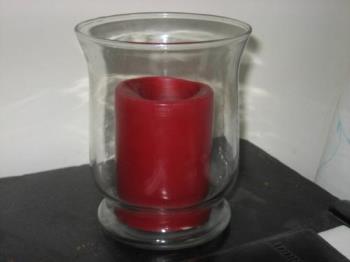 Unlit - The hurricane and candle as it sits unlit Unlit - The hurricane and candle as it sits unlit
