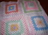 crocheted baby blanket - crocheted baby blanket.  baby items are fun and quick to crochet!