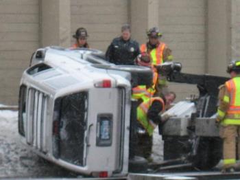 Rollover - getting ready to set the truck upright