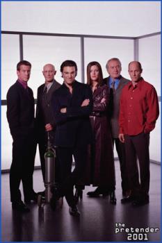 The Pretender - The cast of The Pretender: Michael T. Weiss as Jarod, Andrea Parker as Miss Parker,Patrick Bauchau as Sydney, James &#039;Jamie&#039; Denton as Mr. Lyle, Jon Gries as Broots, Richard Marcus as Mr. Raines