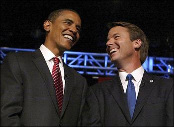 Senator Obama and Edwards - as candidates in a recent debate