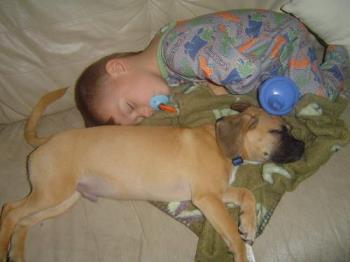 My puppy and son.. - This is one of my favorites...