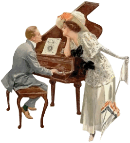 Happy Valentines Day :))  - piano, Victorian couple