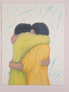 Su Okeeffe - The Hug of Love - This one she painted for me a few years ago but usually she paints landscapes. Ellie:D Su Okeeffe - The Hug of Love - This one she painted for me a few years ago but usually she paints landscapes. Ellie:D