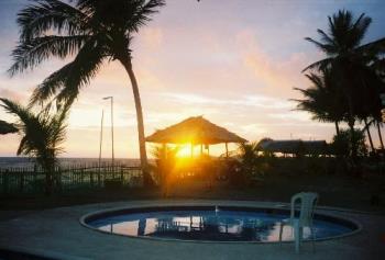 Sunset, Philippines - Sunset at the Wassenaar, Beach Resort in Jawili, Tangalan, Aklan, Philippines