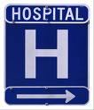 h - hospital sign