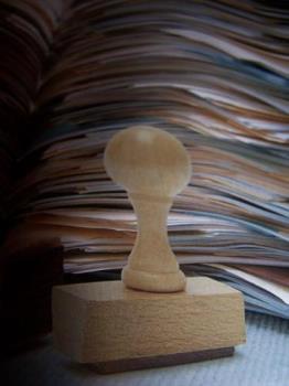 organizing - stock of papers