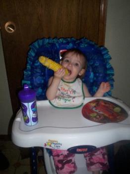 baby - Baby eating corn