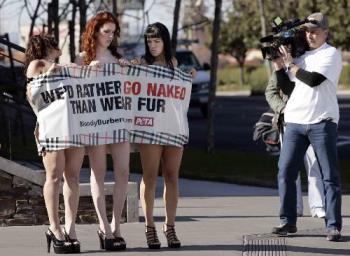 fur protest - peta fur protest