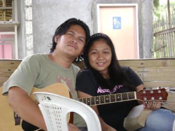 Me and my husband - Me and my husband with his guitar