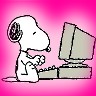 computer for hours i bet - snoopy 