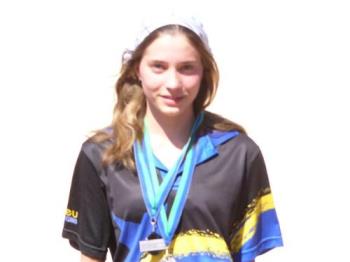 Bianca&#039;s Hair - This shows Bianca&#039;s hair a bit, taken when she received swimming medals.