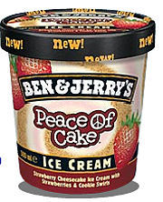 Peace of cake - One of the mouthwatering flavours of Ben and Jerry&#039;s!
Check out their website for more info: www.benjerry.com.