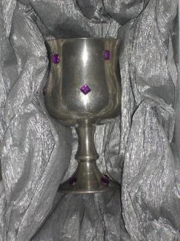 The Bolney Grail - The Bolney Grail, which I made by adding stick-on jewels to a pewter goblet.