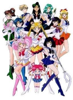 Sailor Moon - The Sailor Moon anime series (Bishojo Senshi Sera Mun?, Pretty Soldier Sailor Moon) was co-produced by TV Asahi, Toei Agency and Toei Animation. It is based on the manga series of the same name by Naoko Takeuchi, and in fact started airing only a month after the first issue of the manga was published. It is the best-known component of the Sailor Moon franchise.

With 200 episodes airing from March 7, 1992 to February 8, 1997 on Japan's TV Asahi, Sailor Moon is one of the longest magical girl anime series. The anime sparked a highly successful merchandising campaign, which contributed to demand all over the world and translation into numerous languages. Sailor Moon has since become one of the most famous anime properties in the world.
Strictly speaking, Sailor Moon is a metaseries. It consists of five separate television series, which are often incorrectly referred to as seasons by English-speaking fans. Each series roughly corresponds to one of the five major story arcs of the manga. There were also three theatrically-released movies, as well as four special animated shorts.

Traditional animation techniques were used throughout the series. It was directed first by Junichi Sato, then by Kunihiko Ikuhara, and later by Takuya Igarashi. Character design was headed by Kazuko Tadano (first three series), Ikuko Itoh (fourth series and part of fifth), and Katsumi Tamegai (fifth series), all of whom were also animation directors. Other animation directors included Masahiro Ando, Hisashi Kagawa, and Hideyuki Motohashi.

- answers.com