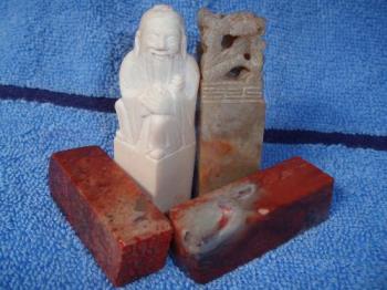 lovely stone seals - I like collecting attractive well designed chinese stone seals. 
