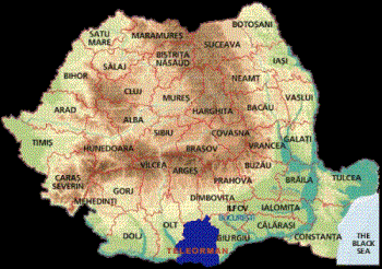 The departments of Romania - This is a map of Romania that shows the 41 administrative departments called "judete", highlighting the department I live in, Teleorman The departments of Romania - This is a map of Romania that shows the 41 administrative departments called "judete", highlighting the department I live in, Teleorman