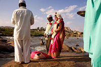 Marriage - Muslim couple marrying at the bank of a river Marriage - Muslim couple marrying at the bank of a river