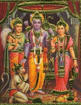 Sita - Sita with Ram, Lakshman and Hanuman
