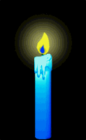 Candle For Dustin - A blue candle for Dustin, sending healing energies.