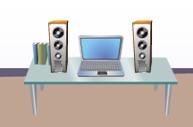Laptop Speaker - Laptop picture with speaker in both sides. Laptop Speaker - Laptop picture with speaker in both sides.