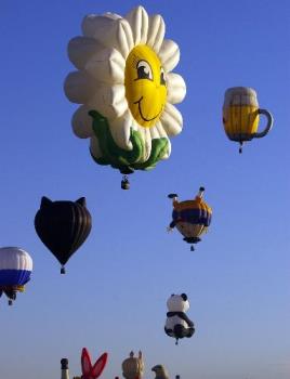 Special Shapes - This is a photo taken in October 2007 in New Mexico during the Special Shapes Rodeo of the Balloon Fiesta.