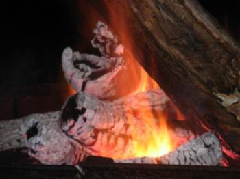 White Hot - I love the logs as they become white hot