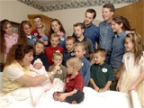 the Duggars family. - This is the Duggars just after Jennifer was born. Number 18 is due in January 2009!