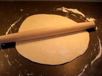 Pizza Dough - Rolling out the dough
