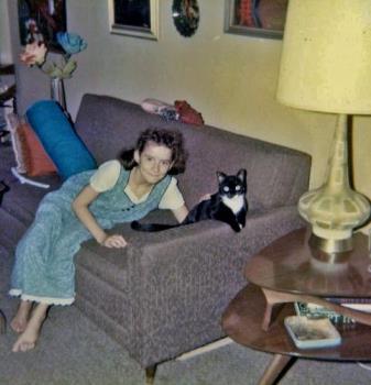 Me and my first Kitty, Babette (1965) - image of me and my first cat, Babette