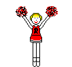 Animated cheer leader - Cheerleader doing a jump
