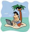 Stranded but comfortable - stranded on a desert island