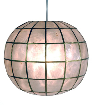 lamps - Philippine made Capiz Lamp that is made of clams and shells that our found in the Philippine shores.