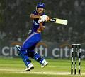 yusuf pathan in action - this was the only one of those games were yusuf pathan lead the rajasthan royals to victory
