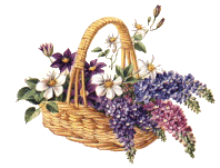 Basket of fresh flowers - basket of fresh flowers clipart
