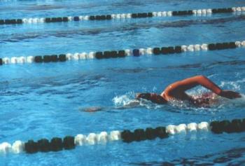 Swimming  - Swimming laps at a pool 