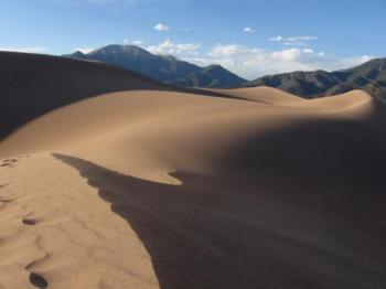 the great sand dunes - the great sand dunes located in the middle of the Colorado Rocky mountains.