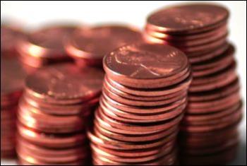 Stack of pennies - Pennies from a gum-ball machine