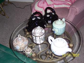 teapot collection - Part of my teapot collection