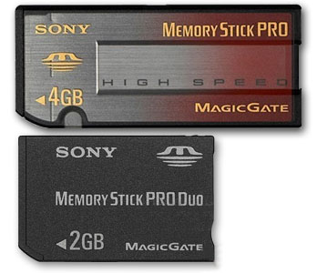 Memory stick PRO and PRO DUO - Memory stick PRO and PRO DUO package
