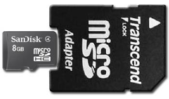 Micro SD 8G and adapter - 8G Micro SD and a micro SD to PRO DUO adapter.