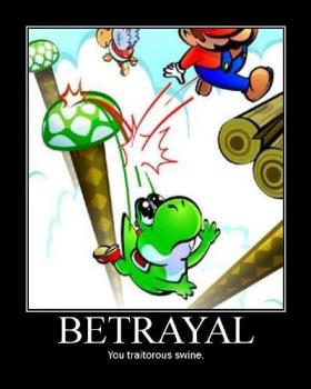 The ultimate betrayal - Like Mario, I have been betrayed by devious members of myLot and am now being watched. I will no longer really post new discussions, since it seems that someone's out to get me! What's really sad is that it could have been a friend...now I'll have to watch my back more! I guess some people were jealous--all I was trying to demonstrate was that the powers at myLot were NOT penalizing our non-English speaking friends. Now it can't be proven! The ultimate betrayal - Like Mario, I have been betrayed by devious members of myLot and am now being watched. I will no longer really post new discussions, since it seems that someone's out to get me! What's really sad is that it could have been a friend...now I'll have to watch my back more! I guess some people were jealous--all I was trying to demonstrate was that the powers at myLot were NOT penalizing our non-English speaking friends. Now it can't be proven!