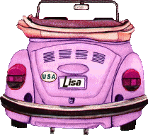 Punchbug - Animated picture of a Punchbug, Volkswagon Beetle, convertible.