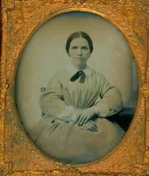 Old, old photo of my Great-Great Grandmother - glass photo of my great-great grandmother