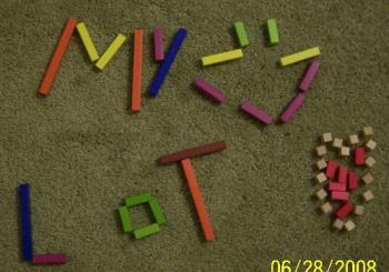My Lot in Math Cubes - My seven year old just made this for me! She used math cubes to do it! My Lot in Math Cubes - My seven year old just made this for me! She used math cubes to do it!