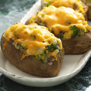 Baked potato - Very tasty but can be very high in fat.
