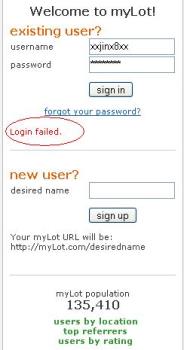 failed to login - problem on signing in